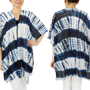 Tye Dye Print Stretch Kimono “Striped”